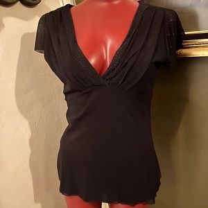 Express Festive blouse sparkle trim